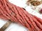 14x8mm Rustic Aged Coral Pink Indonesian Java Glass "Bottle" Beads (18" Strand)